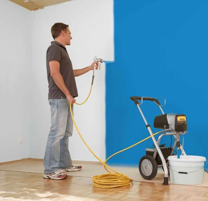 Peinture au latex par machine